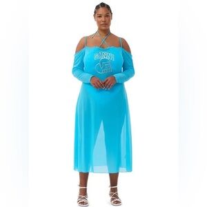 Ganni Blue Swim Coverup